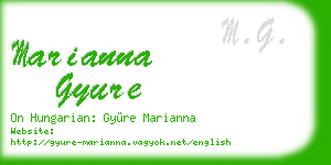 marianna gyure business card